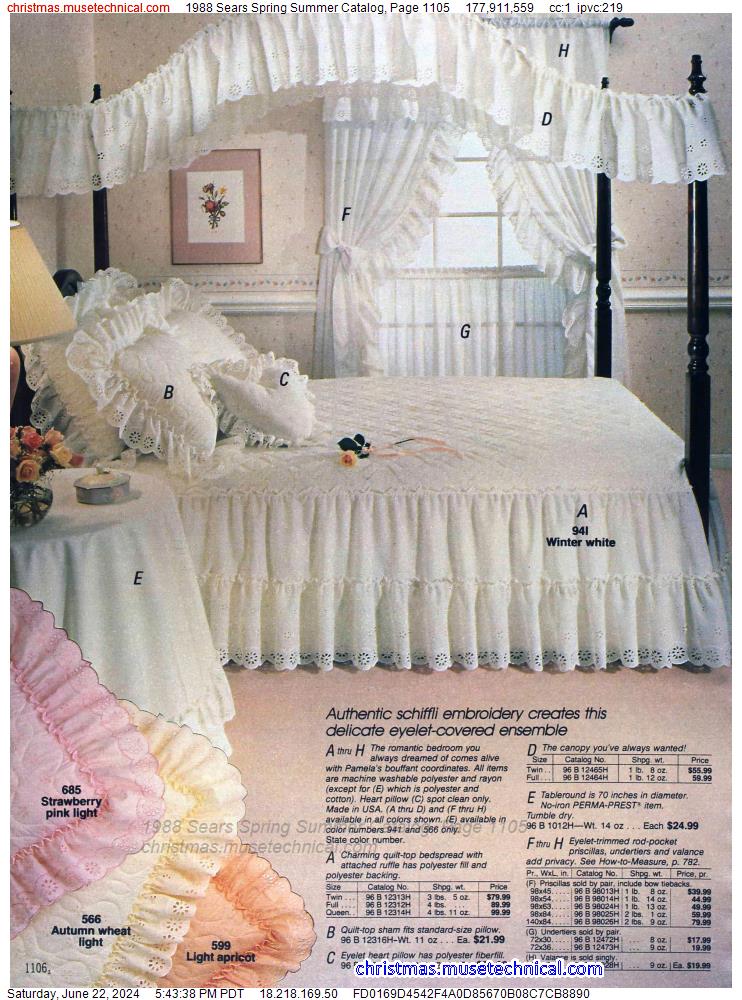 1988 Sears Spring Summer Catalog, Page 1105
