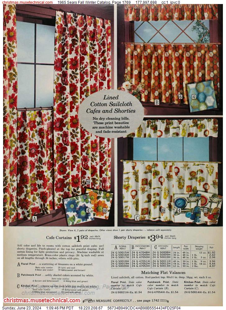 1965 Sears Fall Winter Catalog, Page 1769