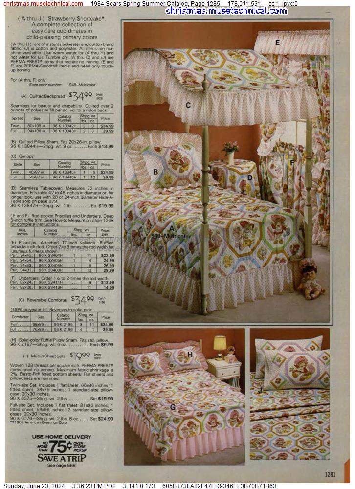 1984 Sears Spring Summer Catalog, Page 1285