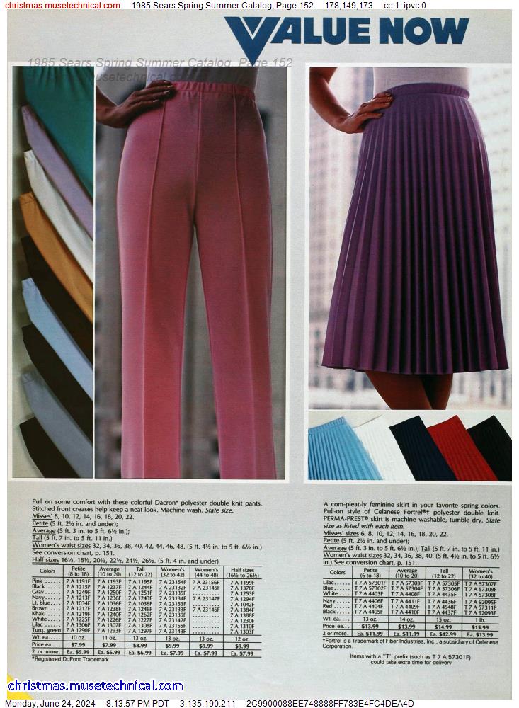 1985 Sears Spring Summer Catalog, Page 152