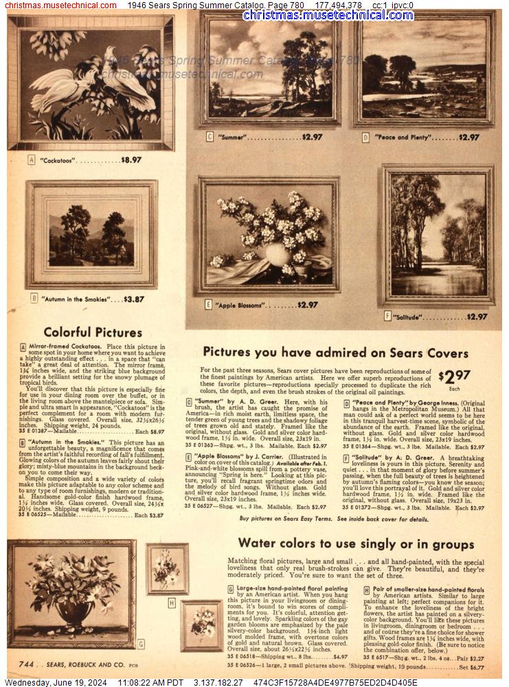 1946 Sears Spring Summer Catalog, Page 780