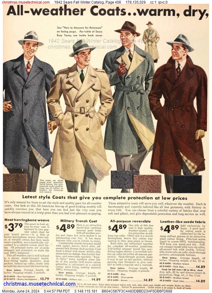1942 Sears Fall Winter Catalog, Page 456