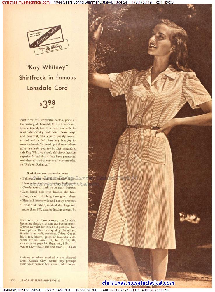 1944 Sears Spring Summer Catalog, Page 24