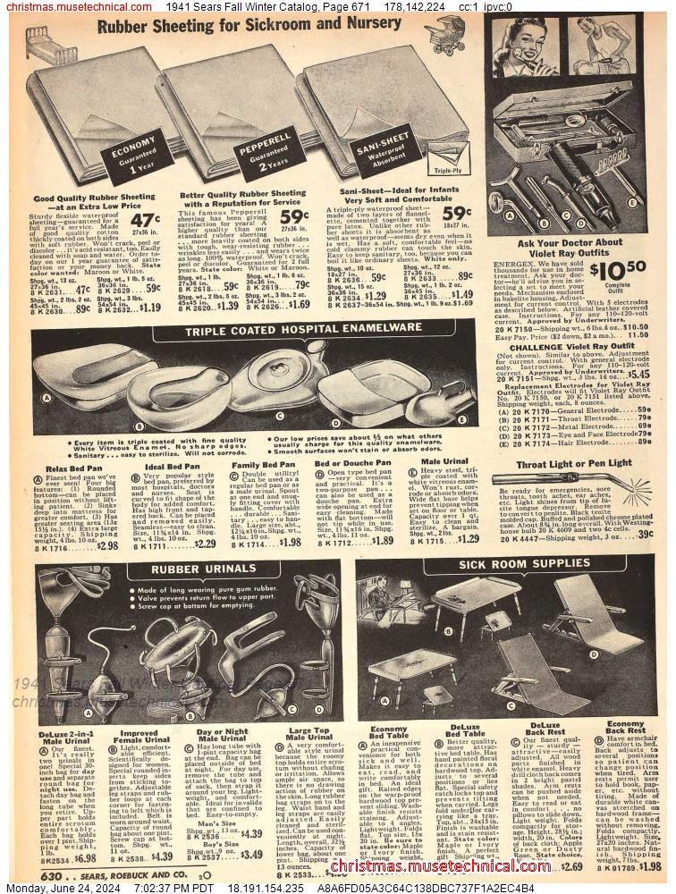 1941 Sears Fall Winter Catalog, Page 671