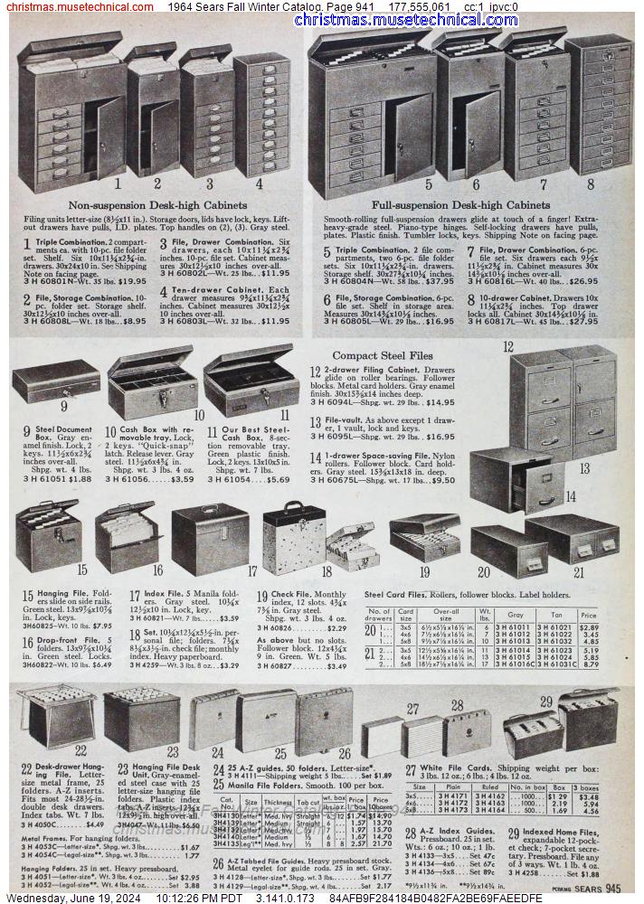 1964 Sears Fall Winter Catalog, Page 941