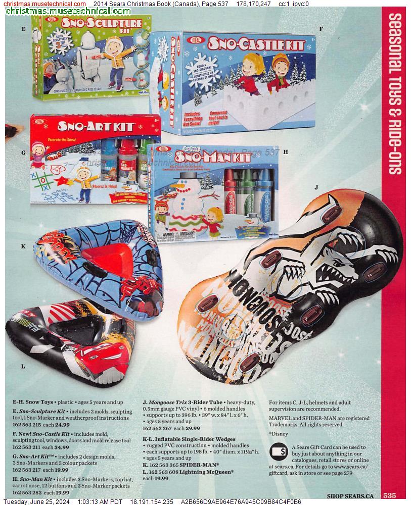 2014 Sears Christmas Book (Canada), Page 537
