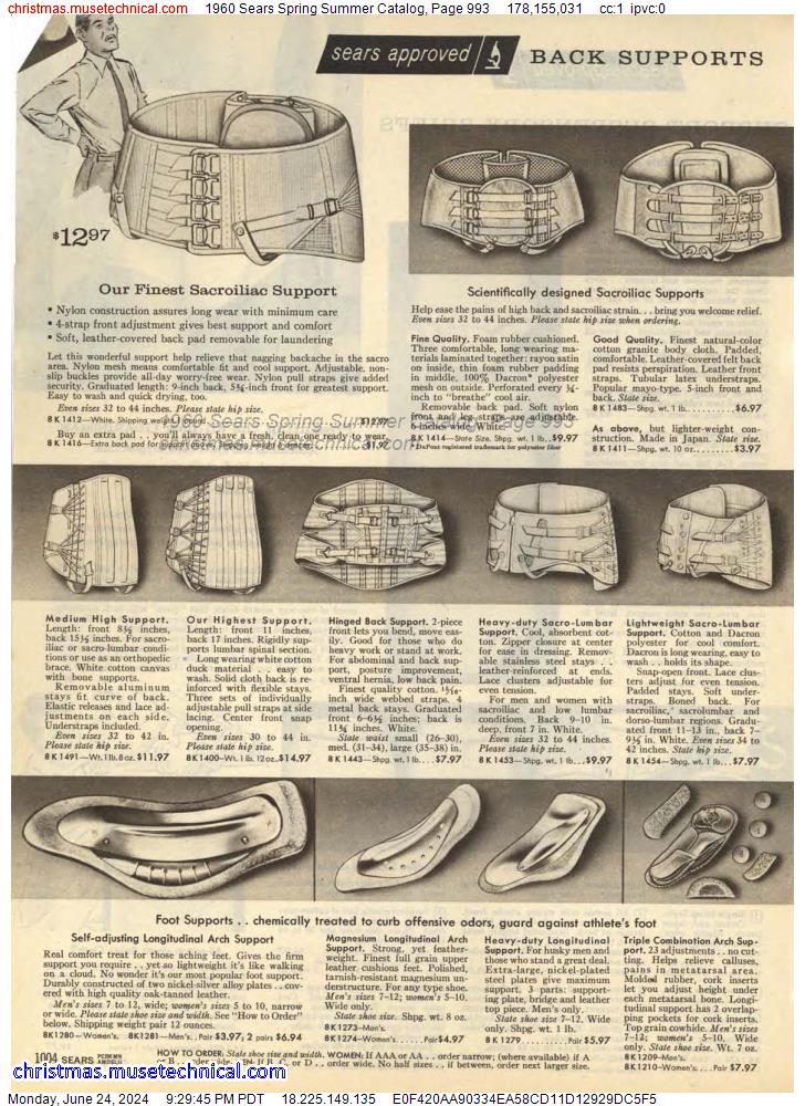 1960 Sears Spring Summer Catalog, Page 993