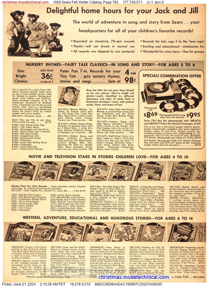 1950 Sears Fall Winter Catalog, Page 762