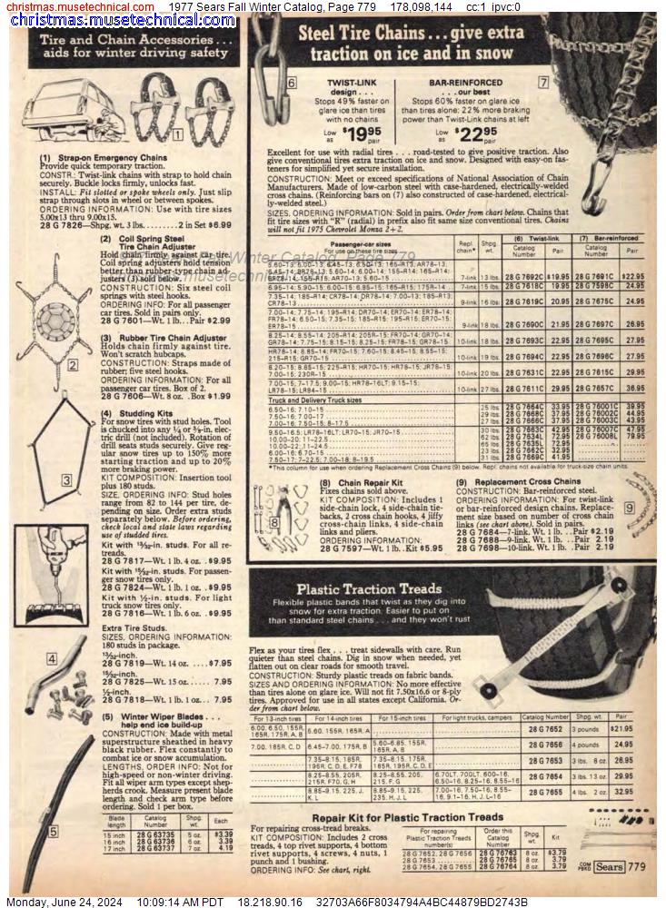 1977 Sears Fall Winter Catalog, Page 779