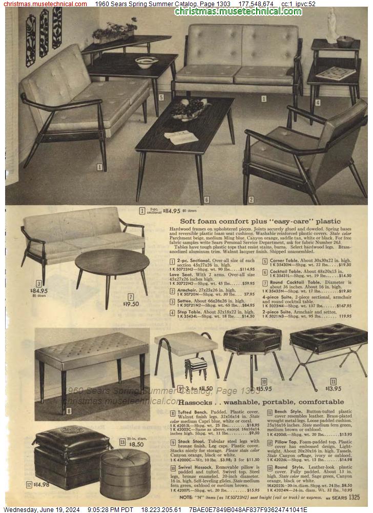 1960 Sears Spring Summer Catalog, Page 1303