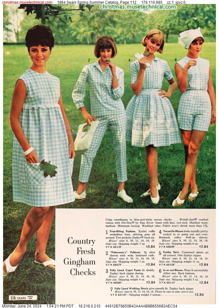 1964 Sears Spring Summer Catalog, Page 112