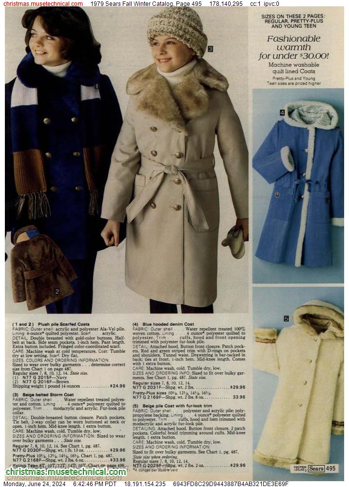 1979 Sears Fall Winter Catalog, Page 495