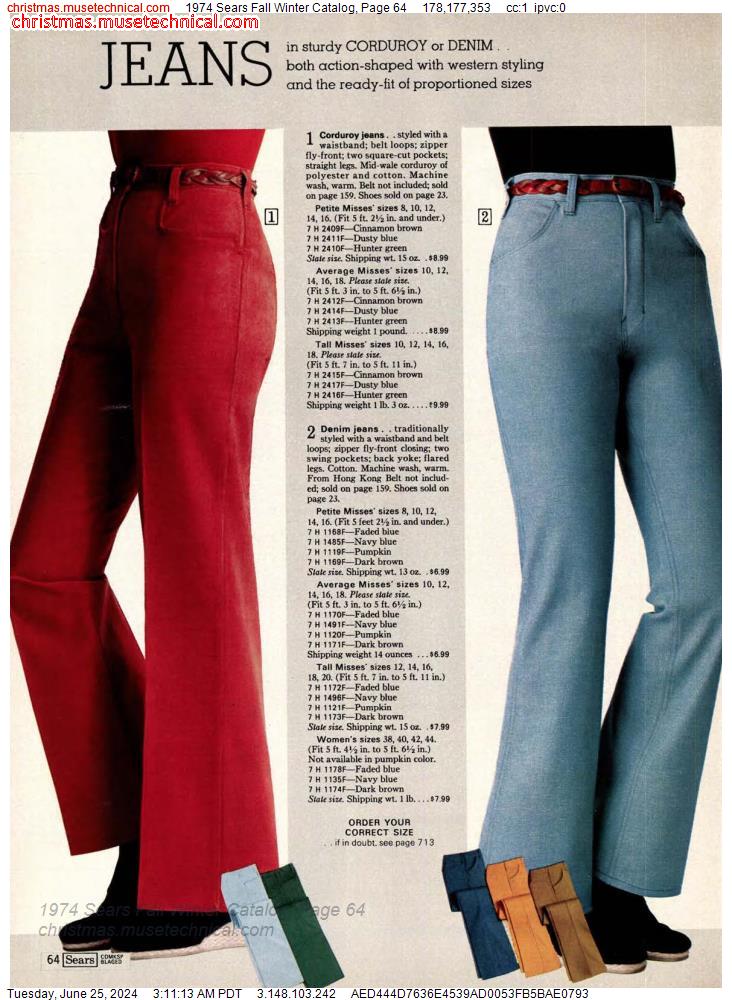 1974 Sears Fall Winter Catalog, Page 64