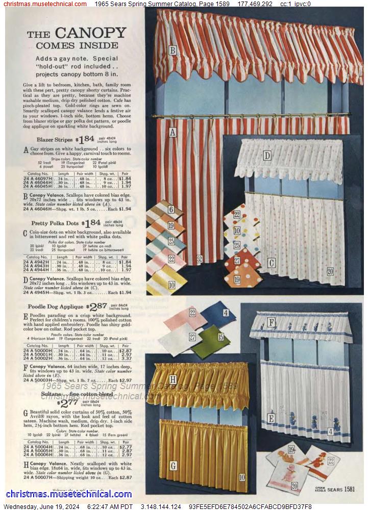 1965 Sears Spring Summer Catalog, Page 1589