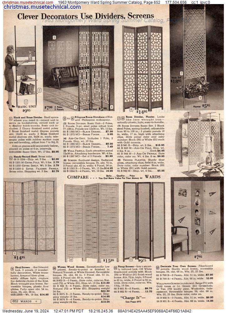 1963 Montgomery Ward Spring Summer Catalog, Page 652