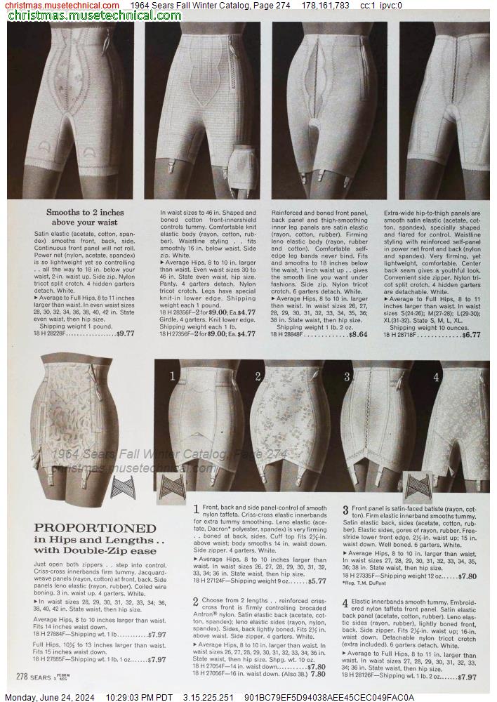 1964 Sears Fall Winter Catalog, Page 274