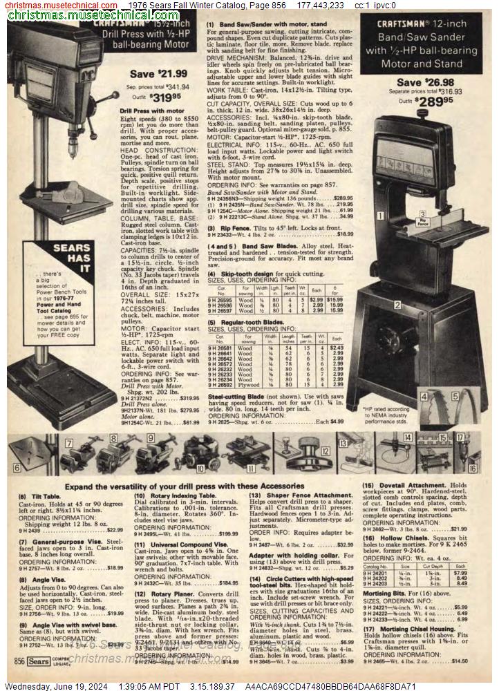 1976 Sears Fall Winter Catalog, Page 856