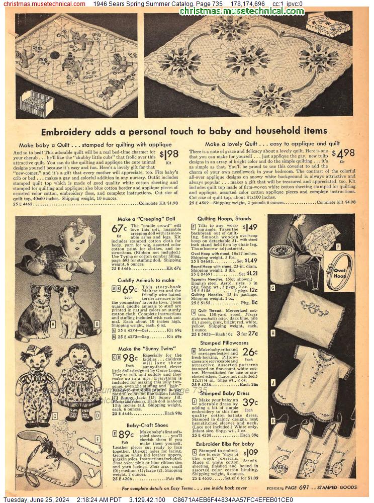 1946 Sears Spring Summer Catalog, Page 735