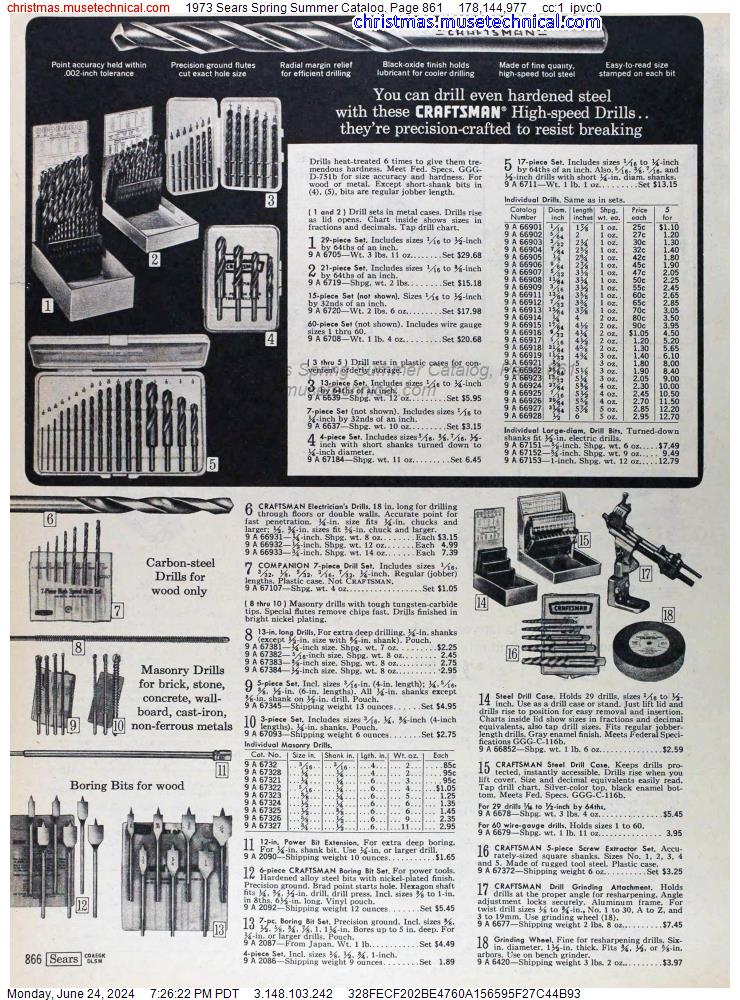 1973 Sears Spring Summer Catalog, Page 861
