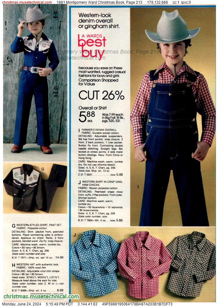 1981 Montgomery Ward Christmas Book, Page 213