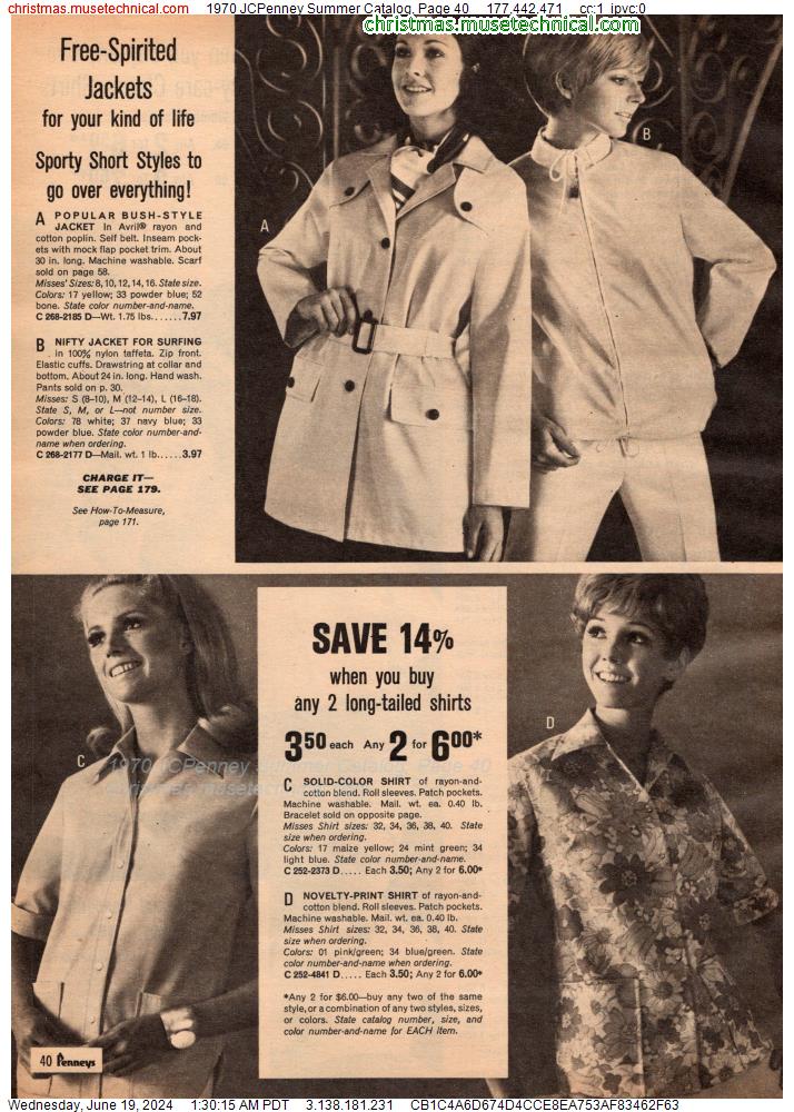 1970 JCPenney Summer Catalog, Page 40
