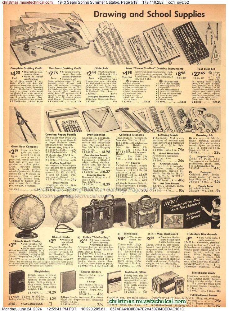 1943 Sears Spring Summer Catalog, Page 518