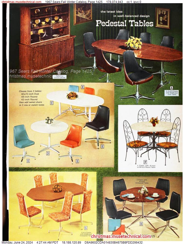 1967 Sears Fall Winter Catalog, Page 1425