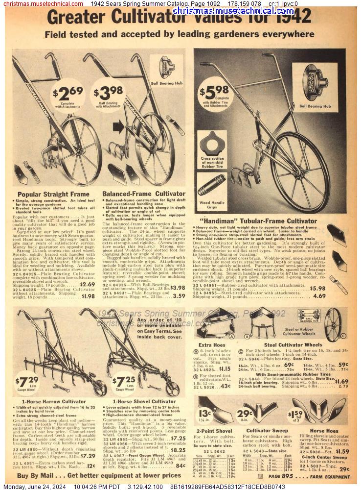 1942 Sears Spring Summer Catalog, Page 1092