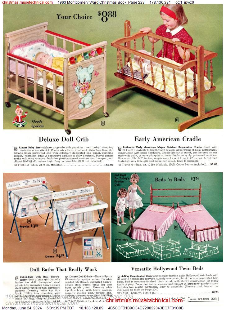 1963 Montgomery Ward Christmas Book, Page 223