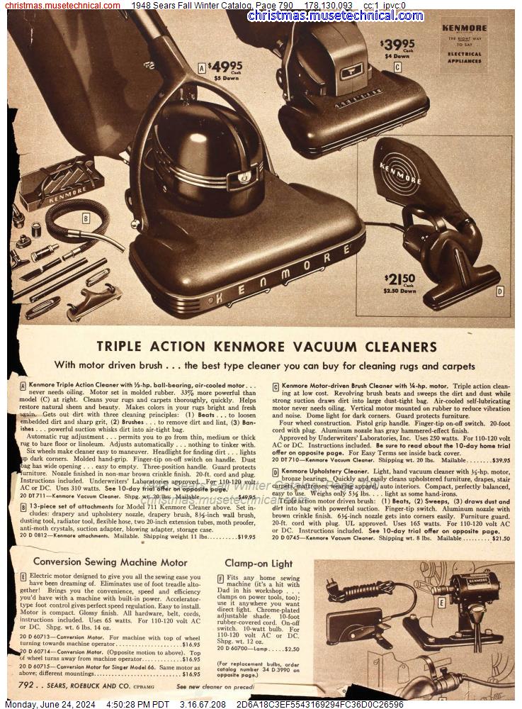 1948 Sears Fall Winter Catalog, Page 790