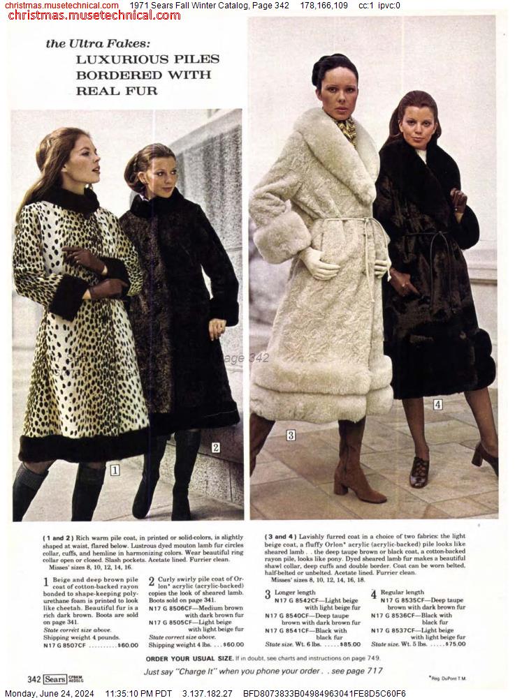 1971 Sears Fall Winter Catalog, Page 342