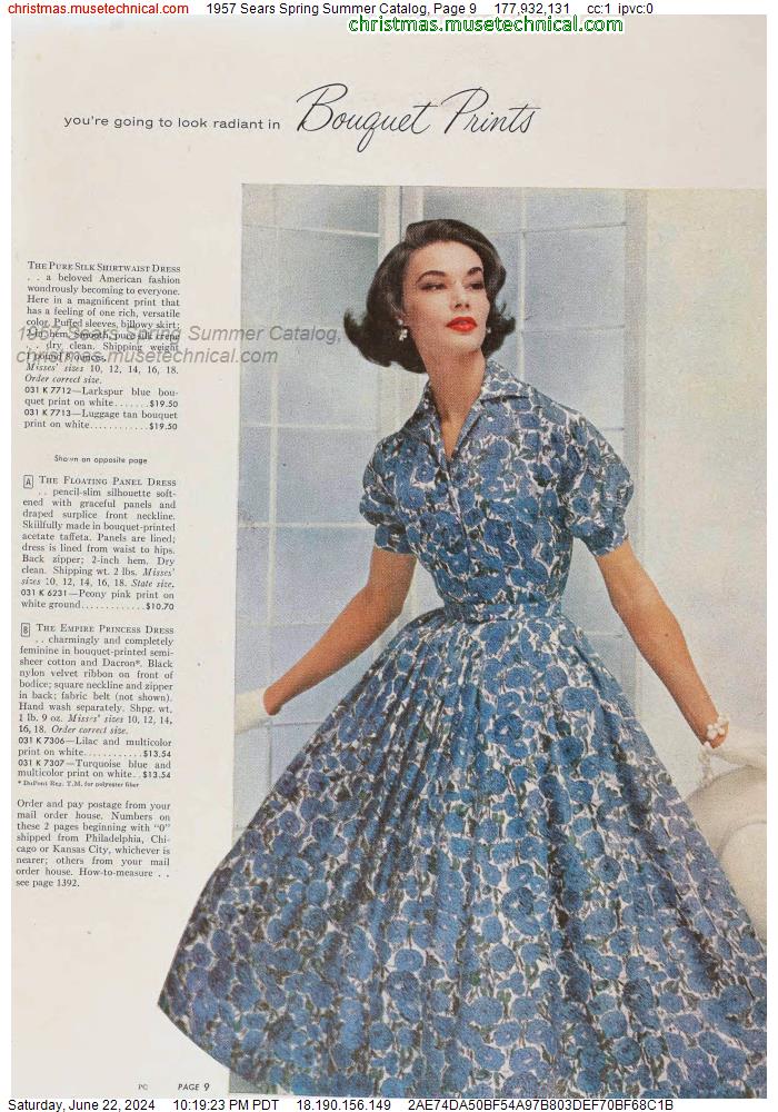 1957 Sears Spring Summer Catalog, Page 9