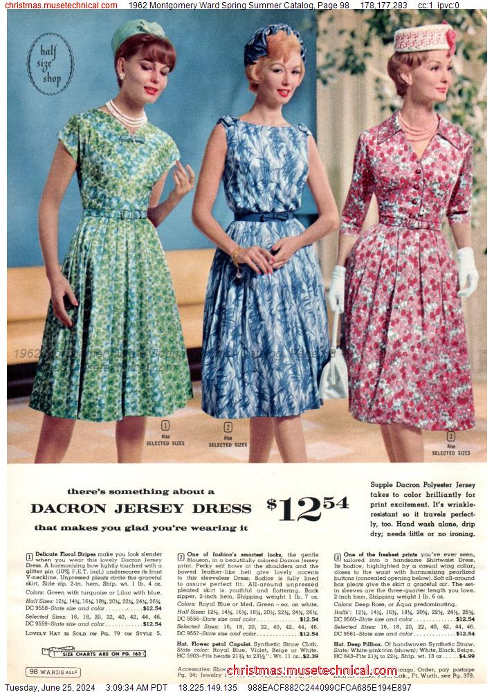 1962 Montgomery Ward Spring Summer Catalog, Page 98