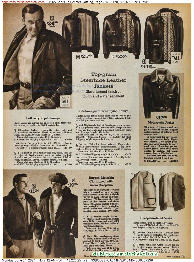 1965 Sears Fall Winter Catalog, Page 797