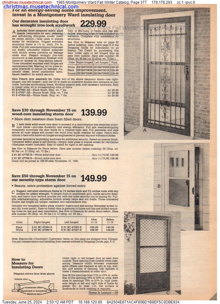 1985 Montgomery Ward Fall Winter Catalog, Page 377
