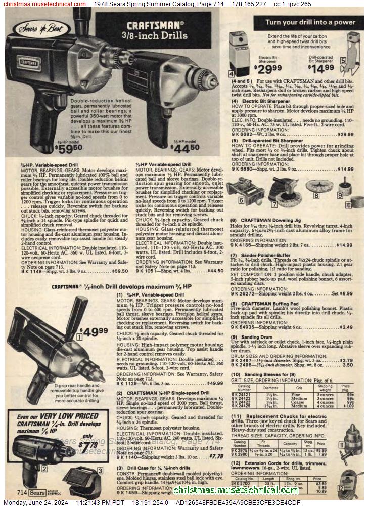 1978 Sears Spring Summer Catalog, Page 714