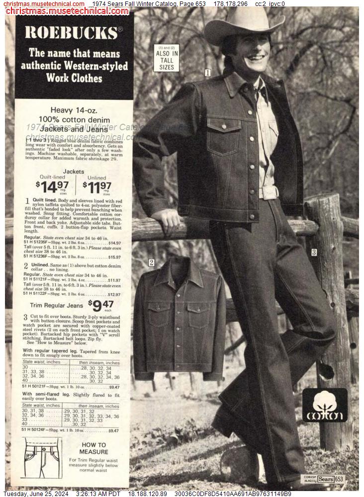 1974 Sears Fall Winter Catalog, Page 653