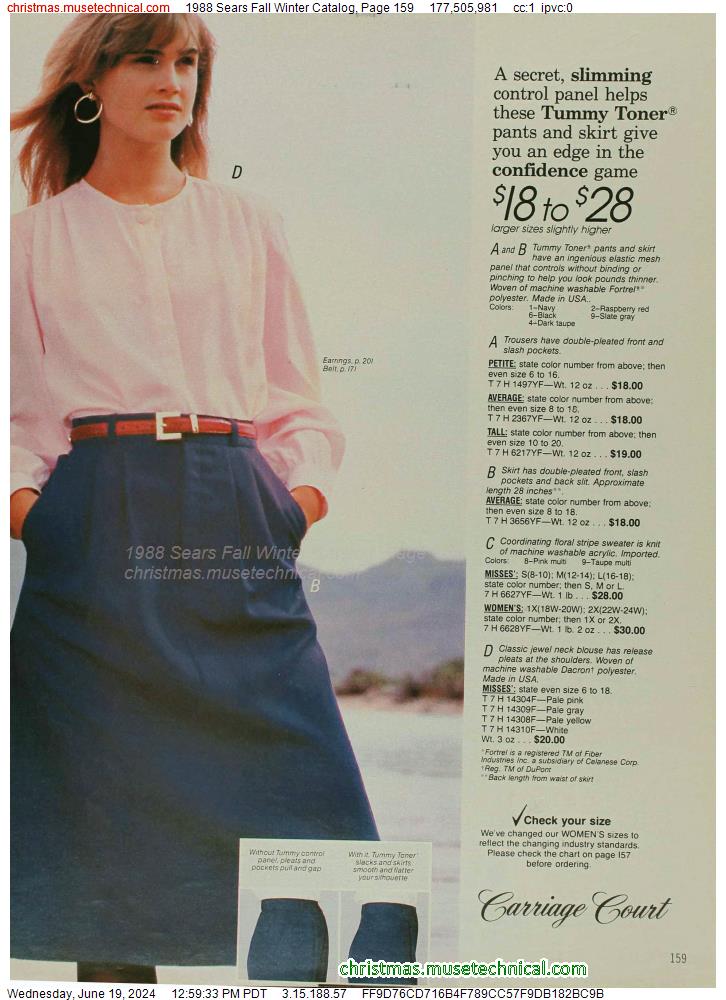 1988 Sears Fall Winter Catalog, Page 159