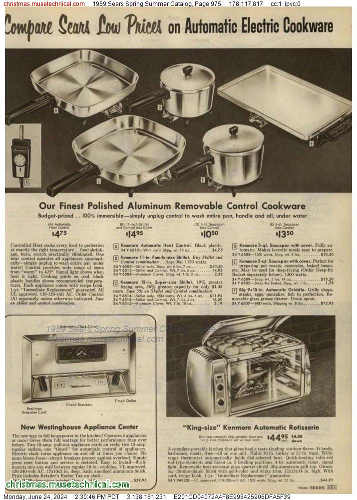 1959 Sears Spring Summer Catalog, Page 975