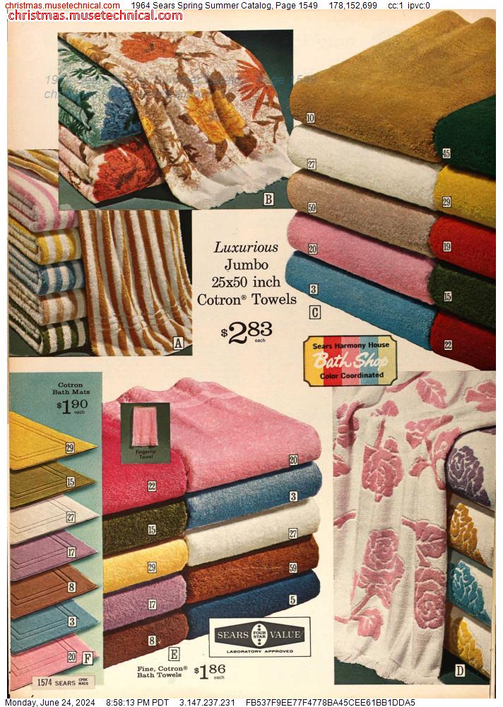 1964 Sears Spring Summer Catalog, Page 1549