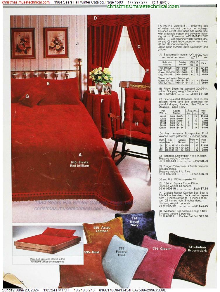 1984 Sears Fall Winter Catalog, Page 1503