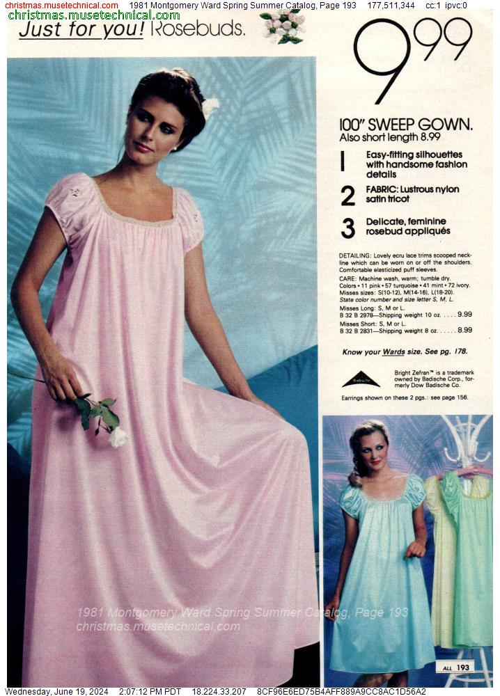 1981 Montgomery Ward Spring Summer Catalog, Page 193