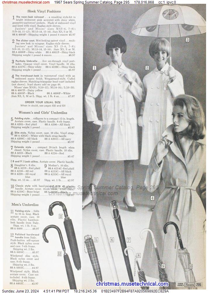 1967 Sears Spring Summer Catalog, Page 295