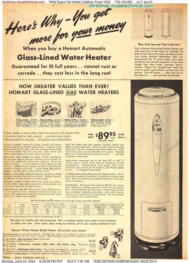 1949 Sears Fall Winter Catalog, Page 1052