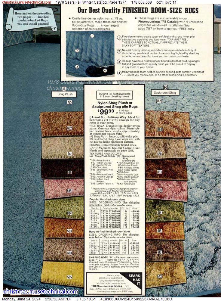 1978 Sears Fall Winter Catalog, Page 1374
