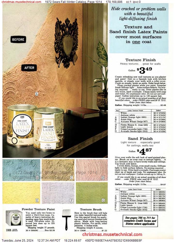 1972 Sears Fall Winter Catalog, Page 1014