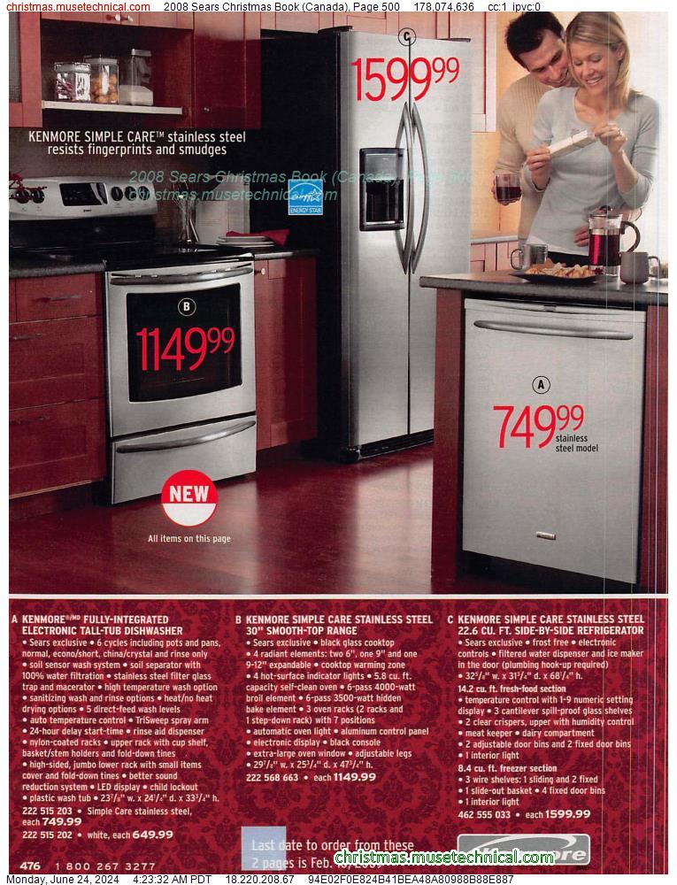 2008 Sears Christmas Book (Canada), Page 500