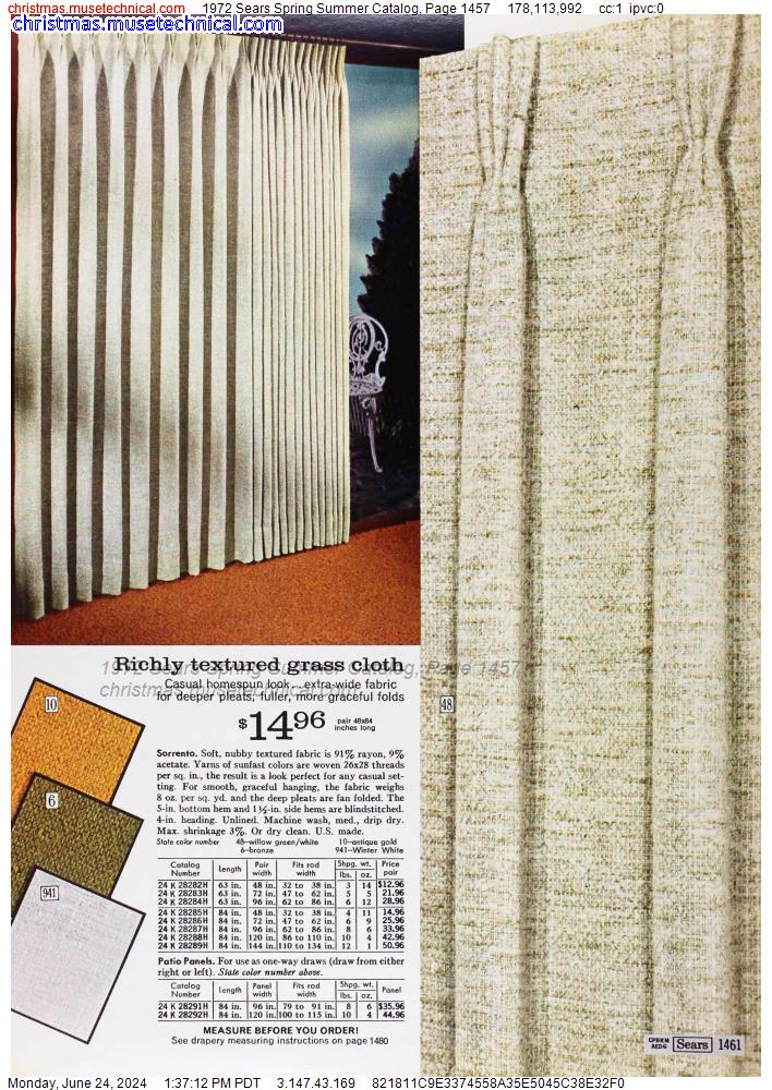 1972 Sears Spring Summer Catalog, Page 1457