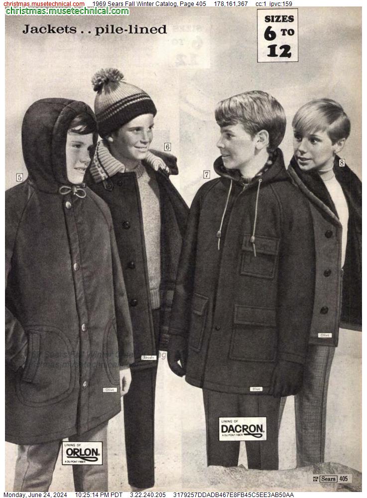 1969 Sears Fall Winter Catalog, Page 405