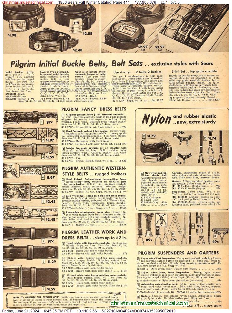 1950 Sears Fall Winter Catalog, Page 411